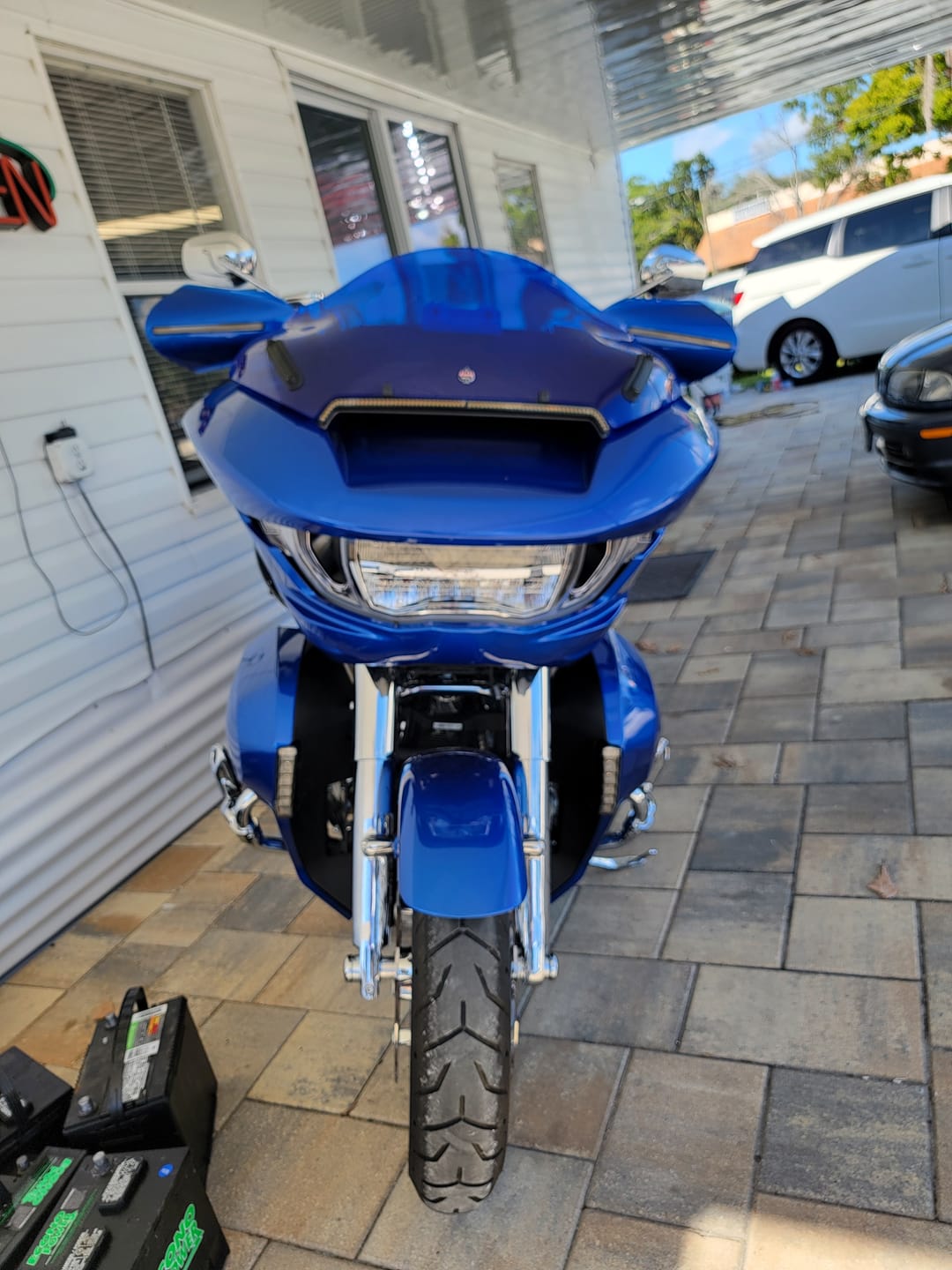 Customer photo review of Harley Hand Guards with LED for Touring & Softails