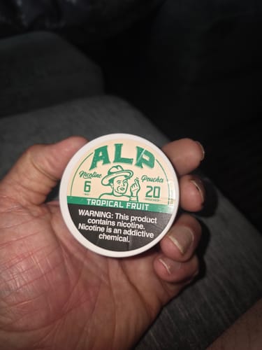 Customer photo review of Tropical Fruit Nicotine Pouches
