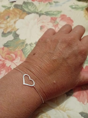 Customer photo review of Bracelet Coeur « Féline » argent
