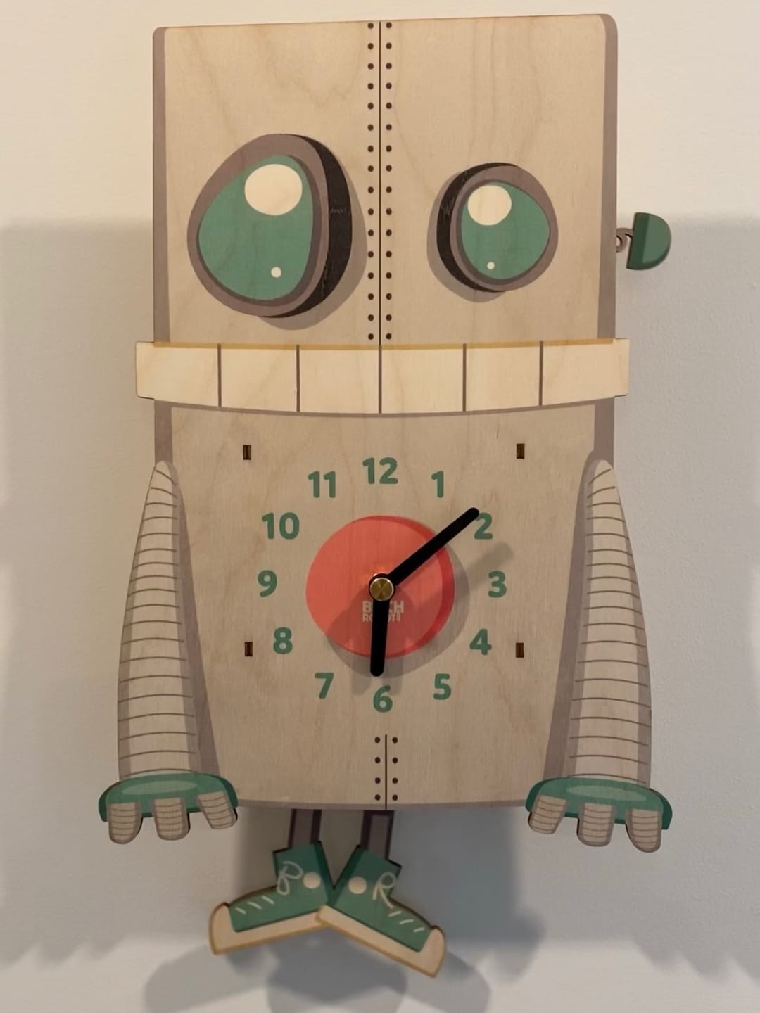 Customer photo review of Chuck the Robot Pendulum Clock