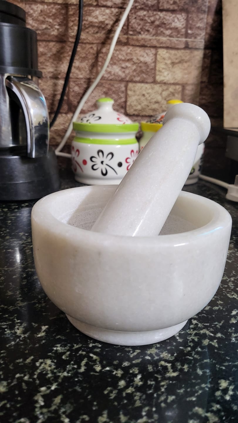Customer photo review of Mortar and Pestle, Wonder White - Handicraft Bazaar