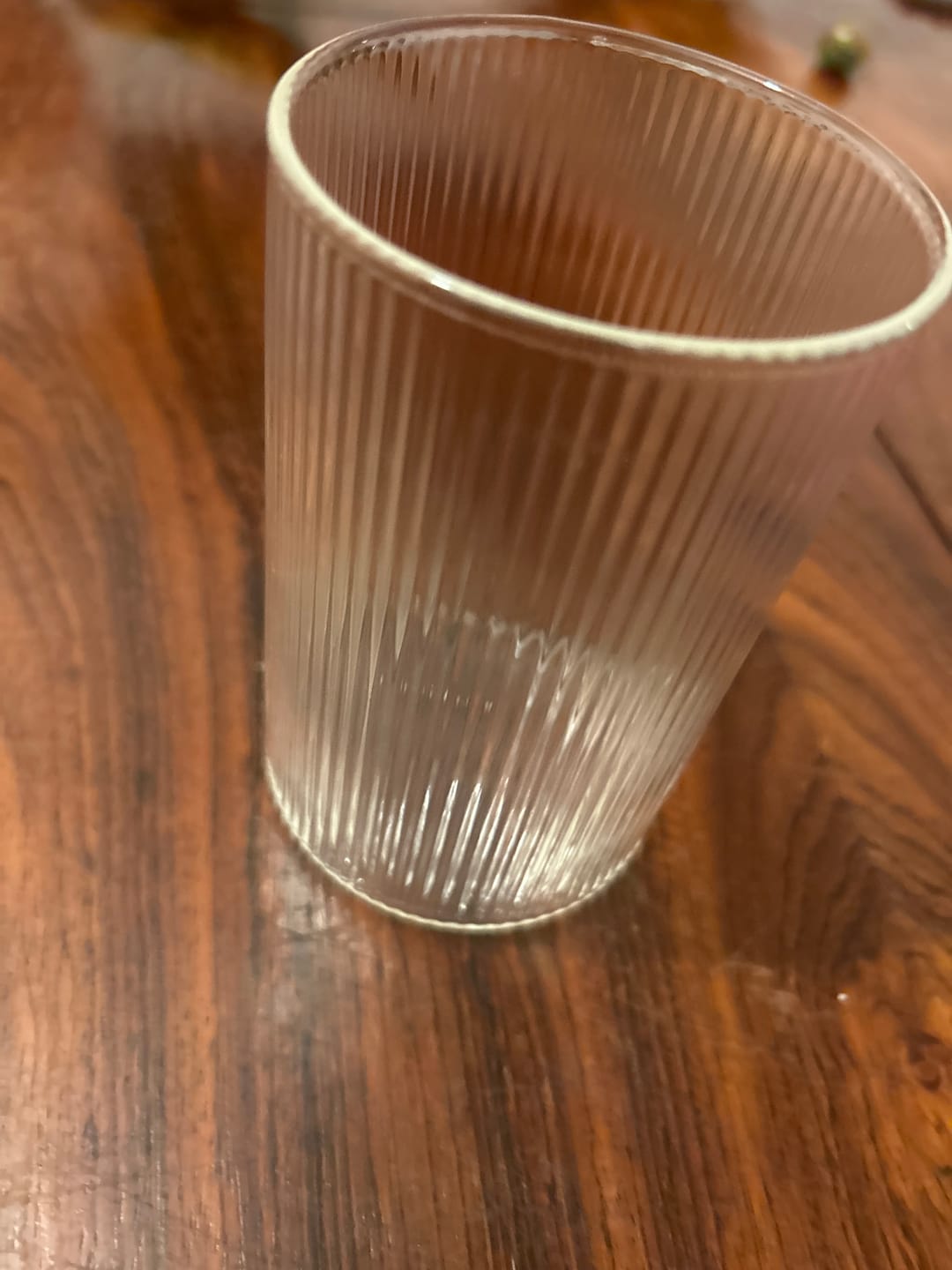 Customer photo review of Ribbed Glass Cup 460ml Cup