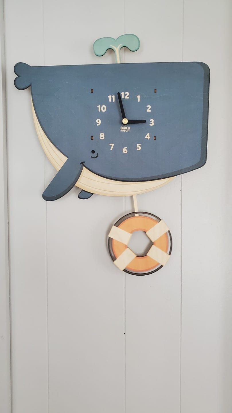 Customer photo review of Humphrey the Whale Pendulum Clock