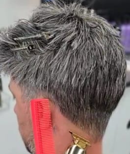 Customer photo review of Men Hair Pieces Knight Lace center with Poly with gauze base