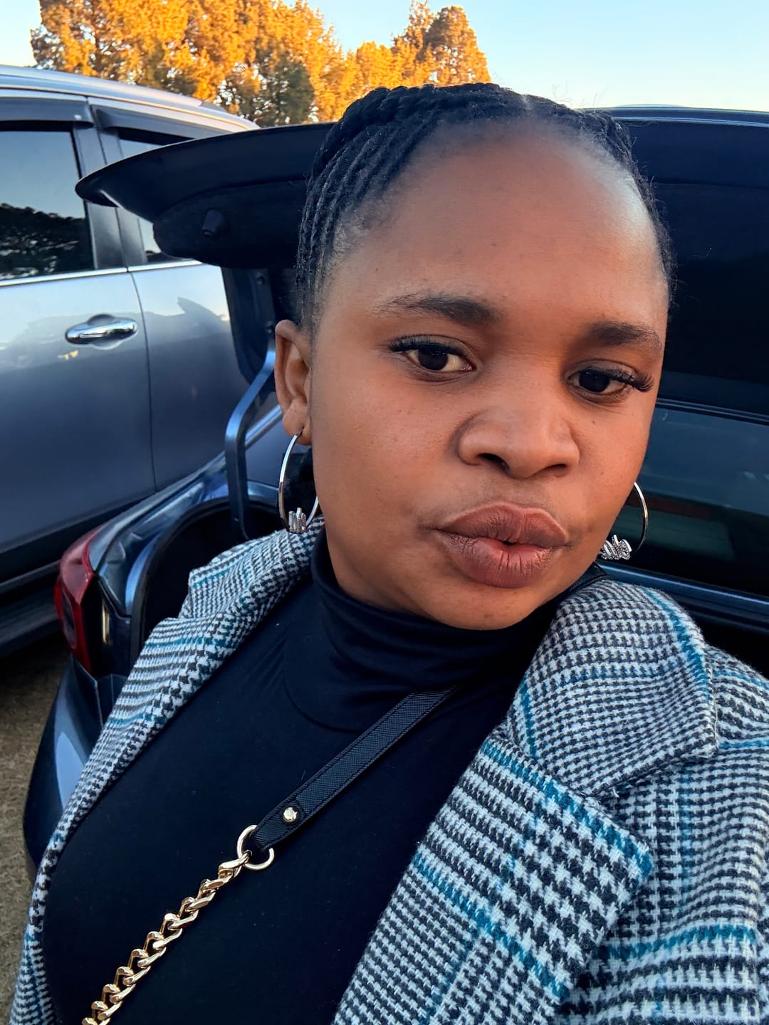 Customer photo review of Silver Precious Era Logo Hoops
