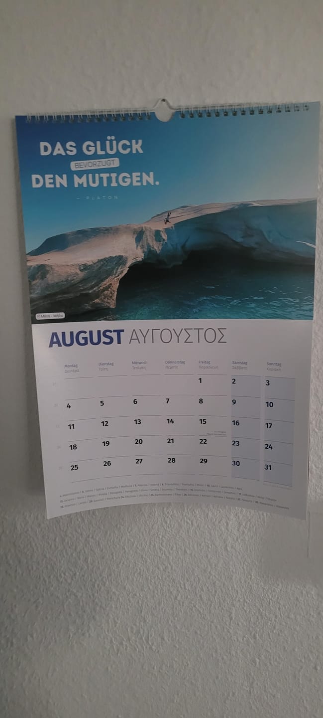 Customer photo review of DU BIST GRIECHE Kalender 2025