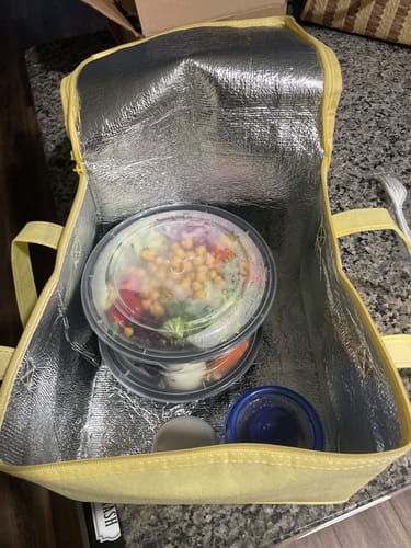 Customer photo review of Reusable ZIPPER Fruit Cooler Bag