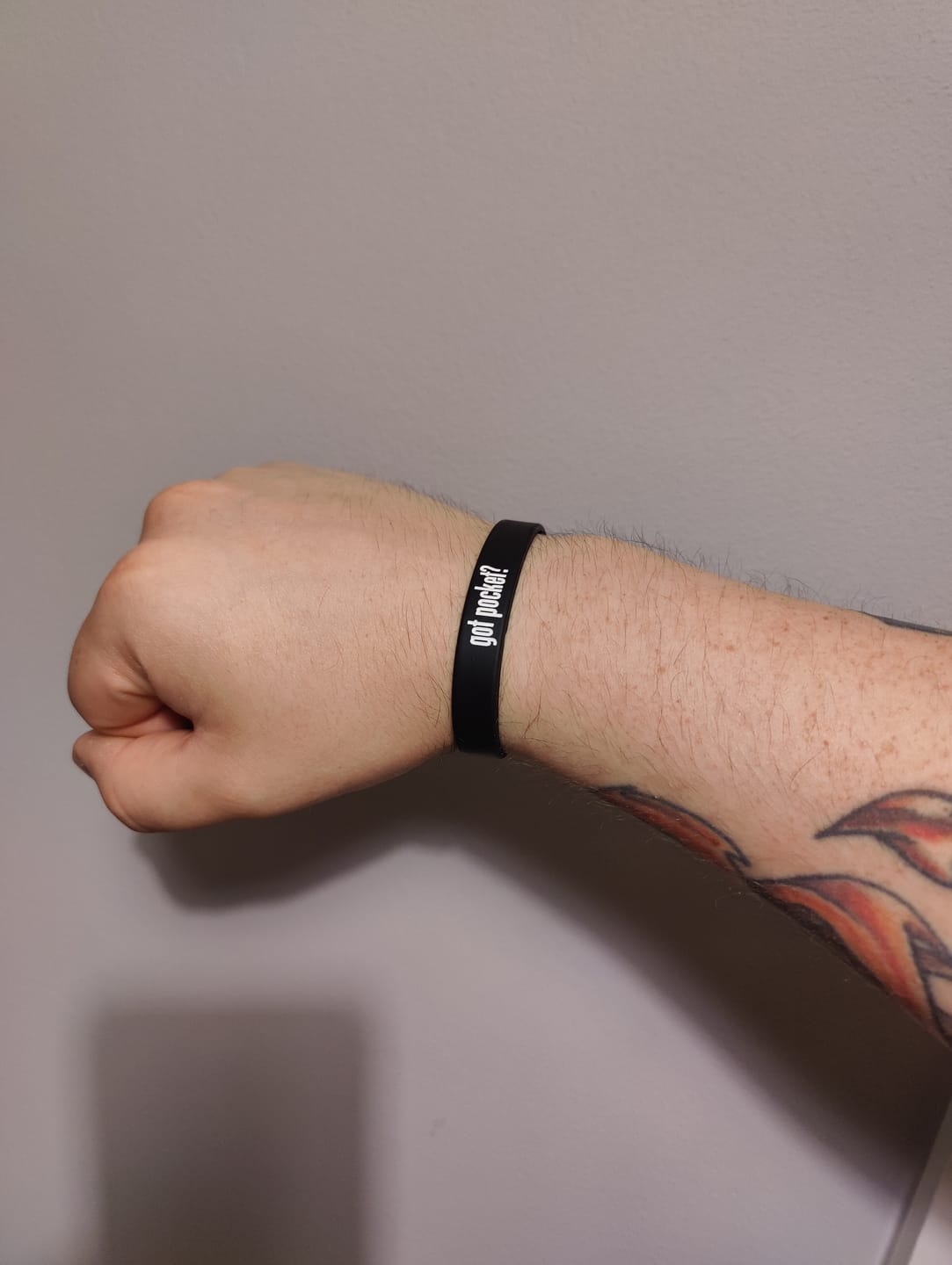 Customer photo review of Got Pocket? Wristband