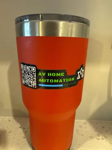Customer photo review of Custom QR Code Logo Stickers