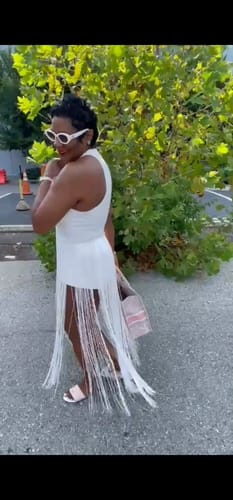 Customer photo review of Butter Racerback Contour Bodysuit