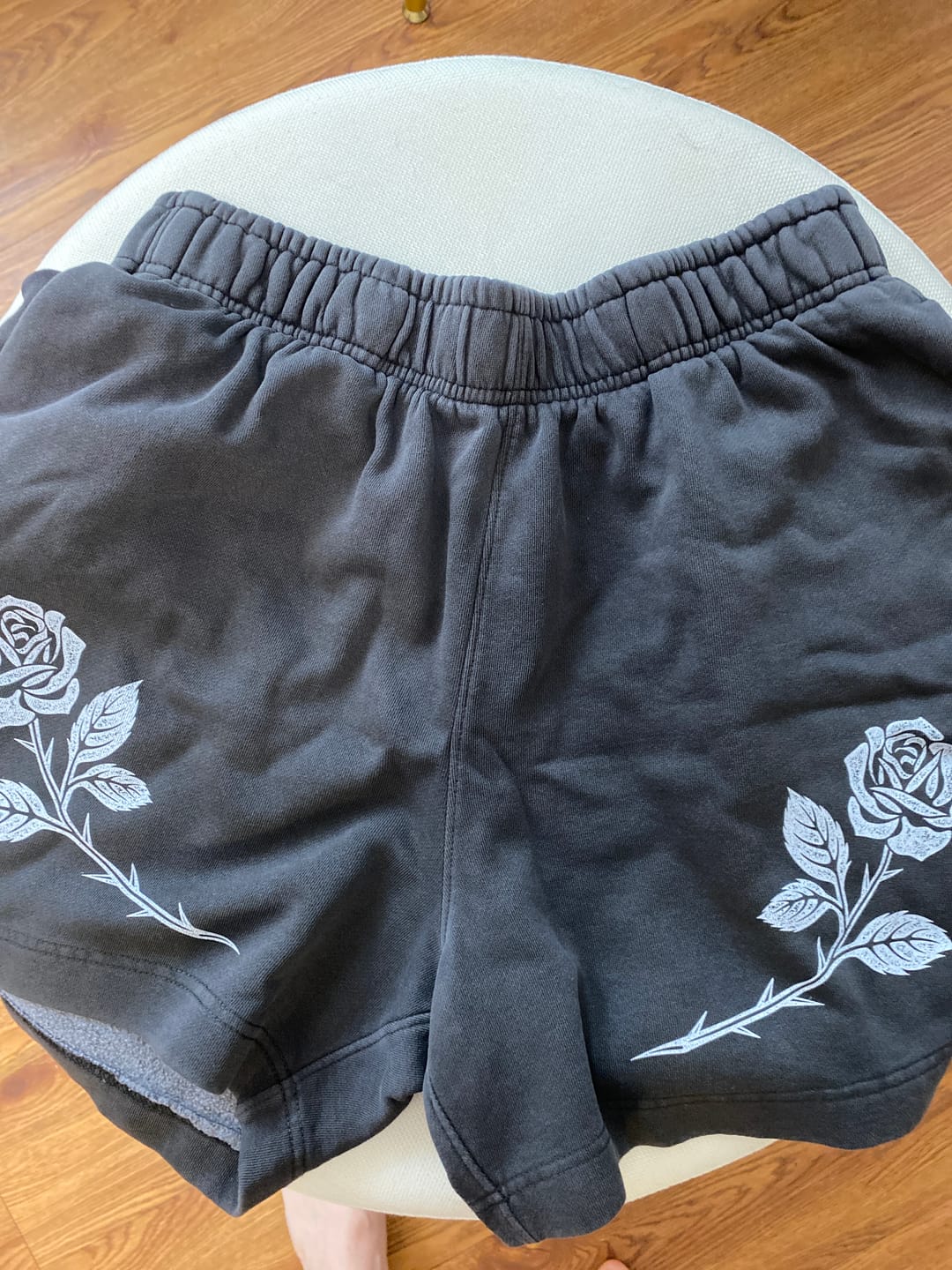 Customer photo review of Rose Relaxed Faded Track Shorts