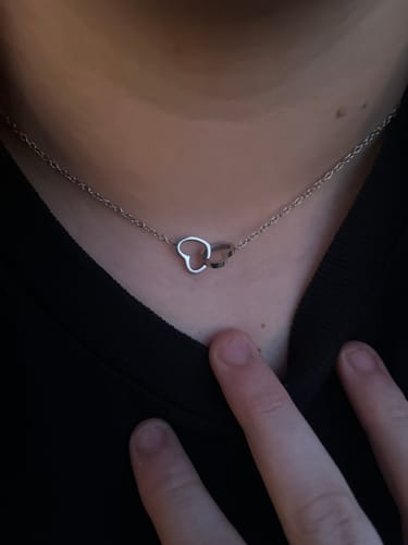 Customer photo review of Double Heart Necklace