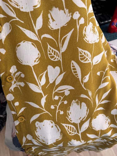 Customer photo review of Bağlamalı Yağ Yeşili Floral Desenli Viskon Gömlek