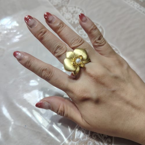 Customer photo review of Top Grade Freshwater Pearl Rings WR00317 | ORCHID