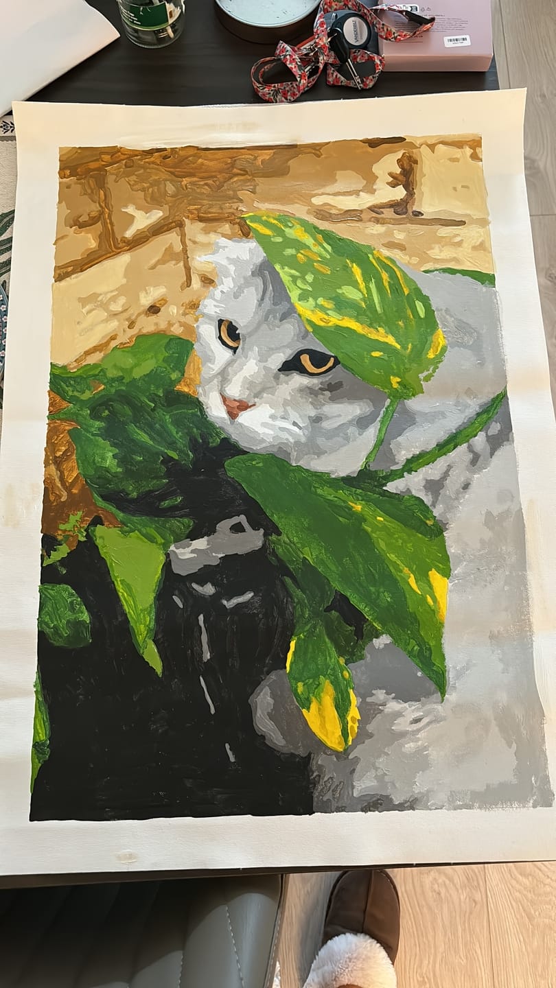Customer photo review of Customized Paint by Numbers Kit - Paint Your Own Photo