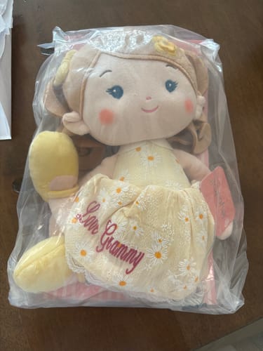 Customer photo review of Leyadoll Soft Plush Personalized Leya Doll, My First Baby Doll
