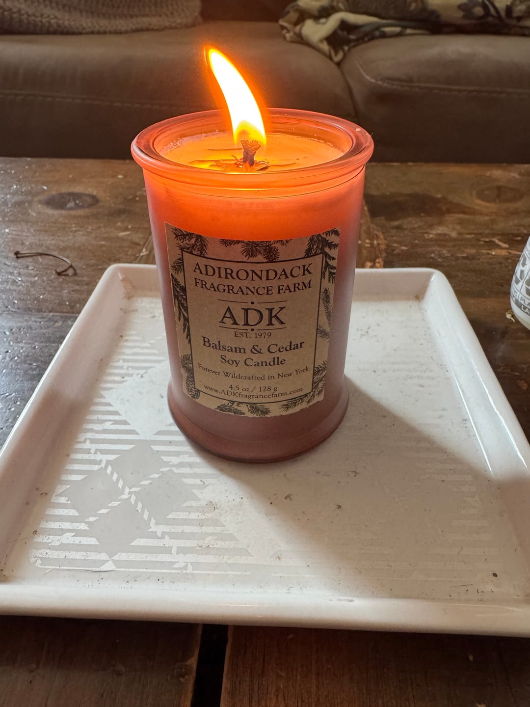 Customer photo review of Balsam & Cedar Candle
