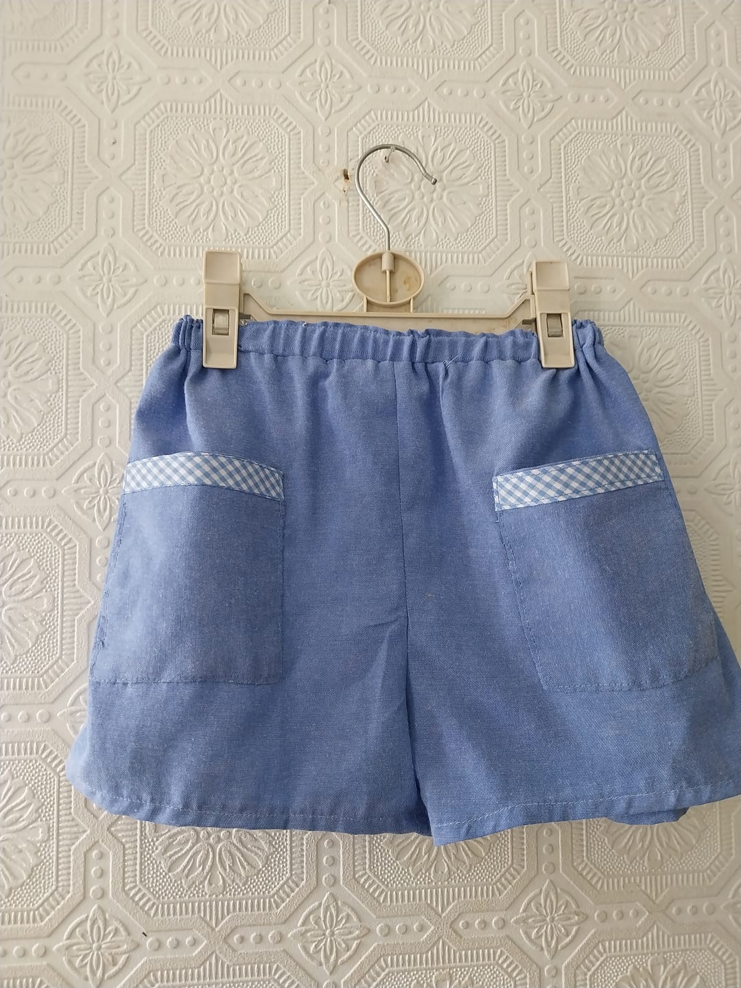 Customer photo review of Plain Blue Chambray Denim Fabric