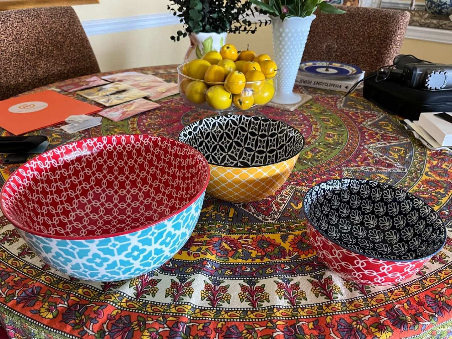 Customer photo review of Mosaian Ceramic Mixing Bowls - Set of 3
