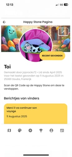 Customer photo review of QR Codes voor de Happy Stone App