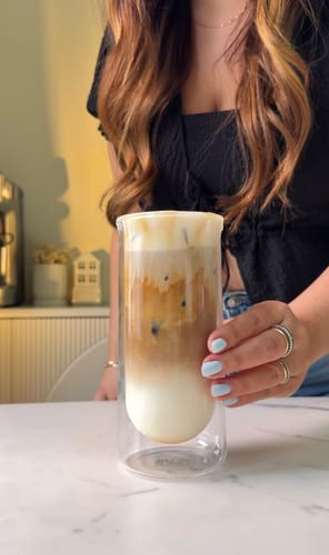 Customer photo review of FLUR Iced Coffee Glasses