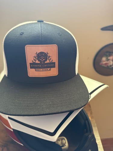 Customer photo review of Custom Wool Blend Flatbill Trucker Hat - Richardson 511