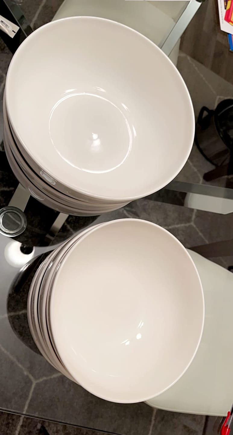 Customer photo review of Wedding White Porcelain Deep Serving Bowls - Set of 2