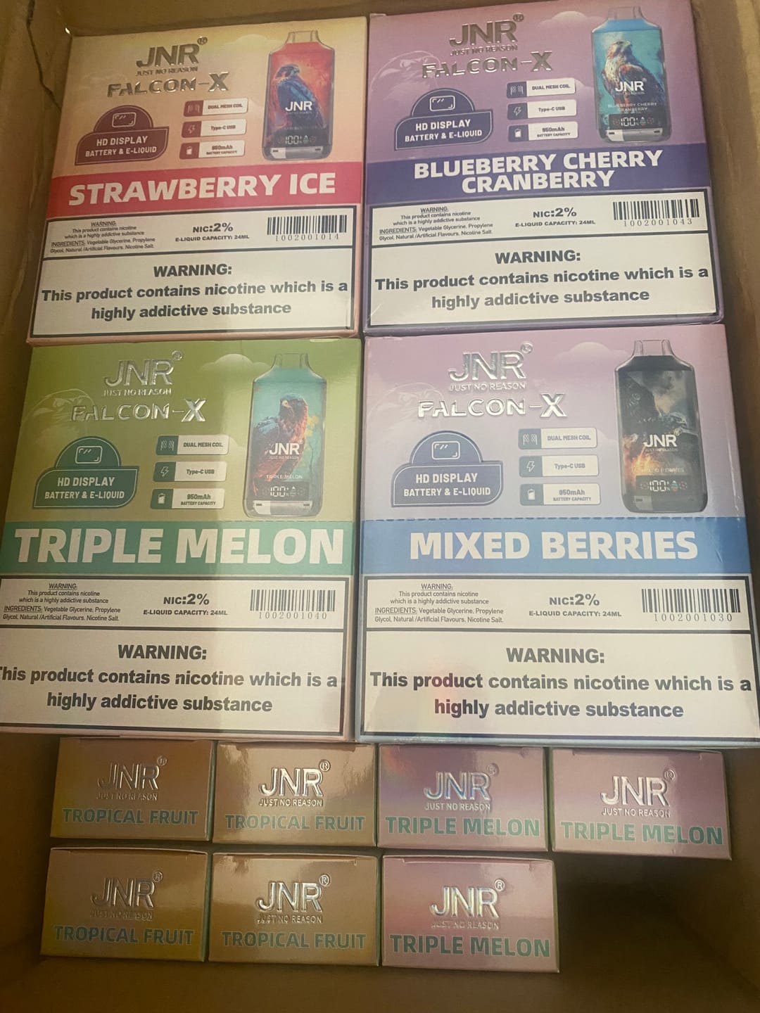 Customer photo review of JNR Falcon 16000 Disposable vape (Box of 10)