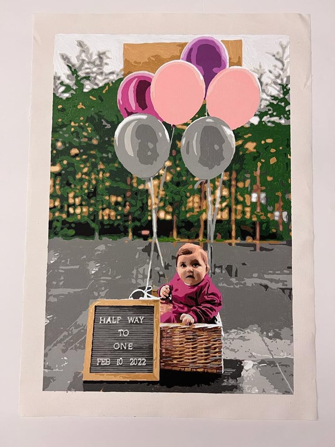 Customer photo review of Customized Paint by Numbers Kit - Paint Your Own Photo