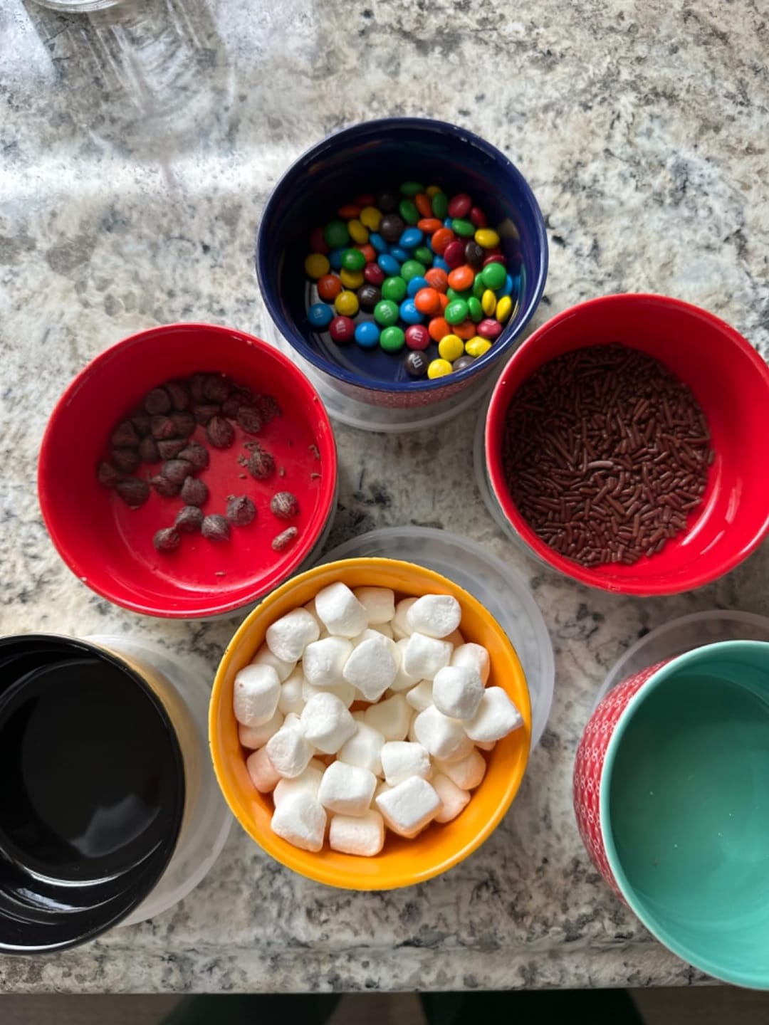 Customer photo review of Mosaian Dip Bowls with Lids - Set of 6