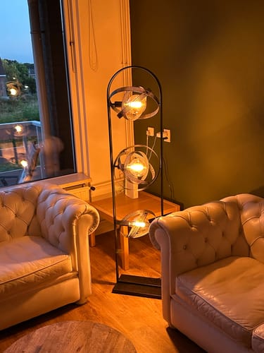 Customer photo review of Vloerlamp Colt - Zwart - Mesh