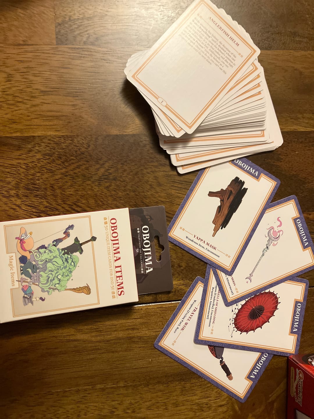 Customer photo review of Magic Item Deck – 50 New Magic Items (Preorder August 2025)