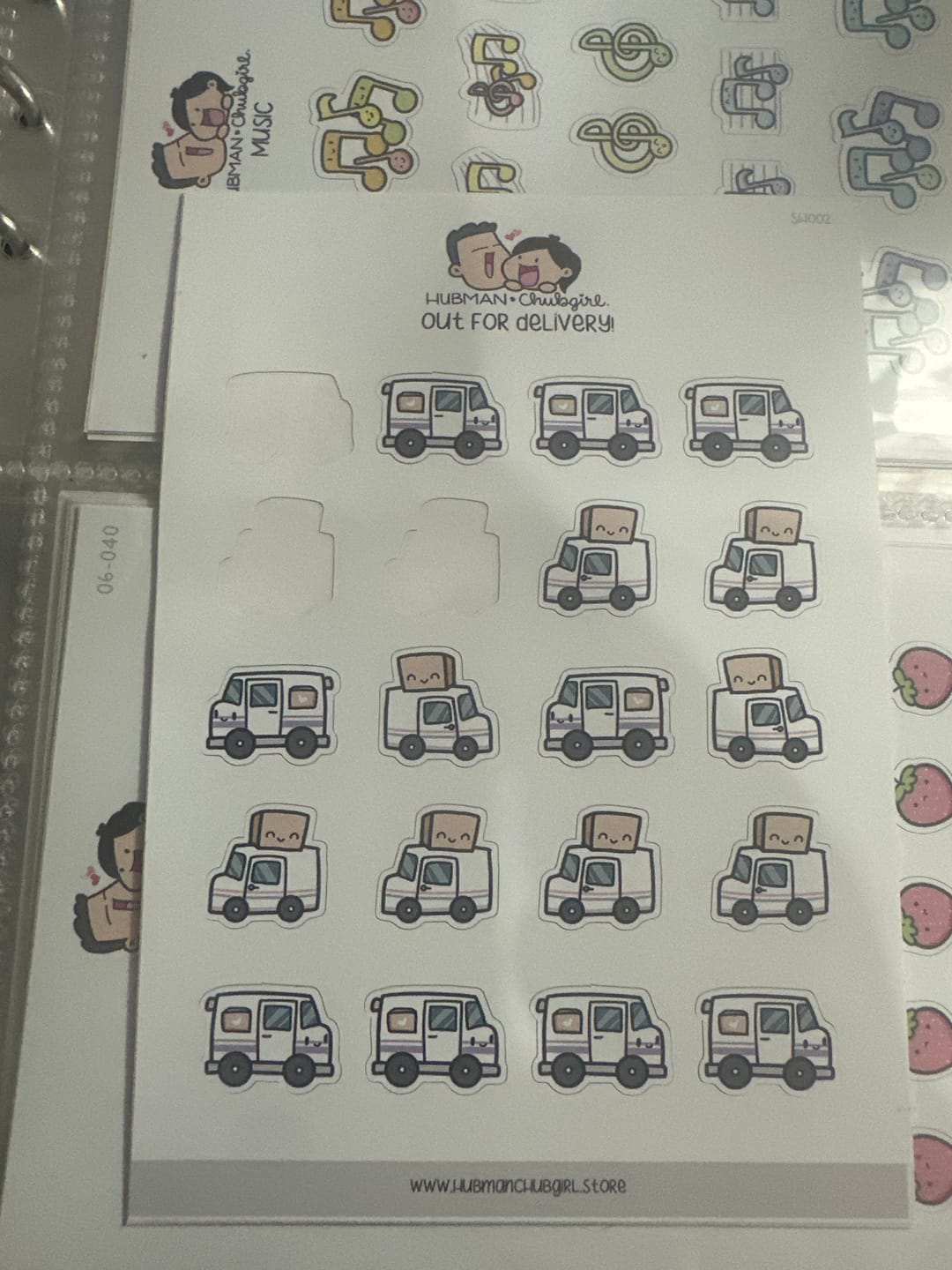 Customer photo review of Out for Delivery! Planner Stickers