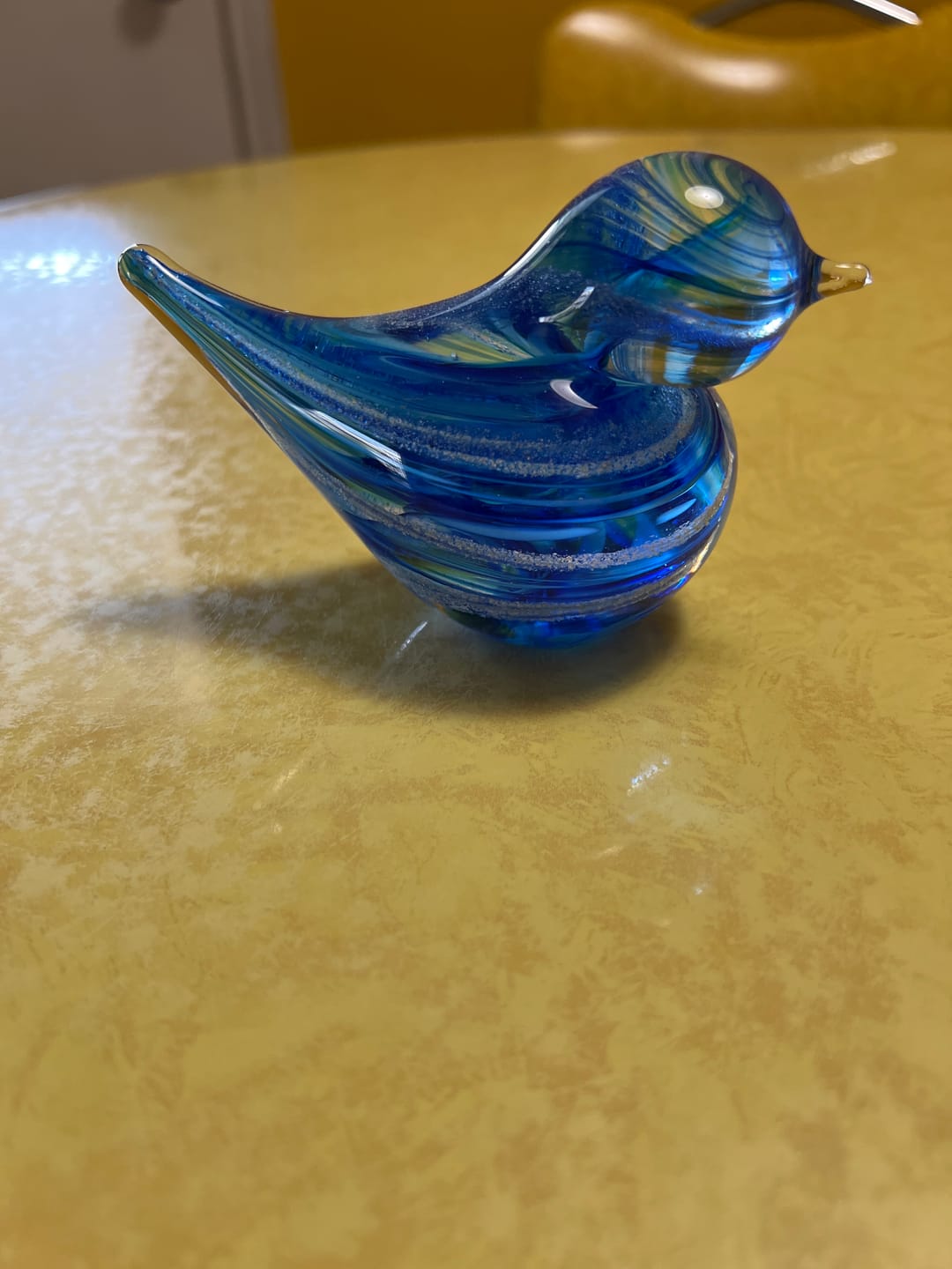 Customer photo review of Colorful Glass Birds with Cremation Ash