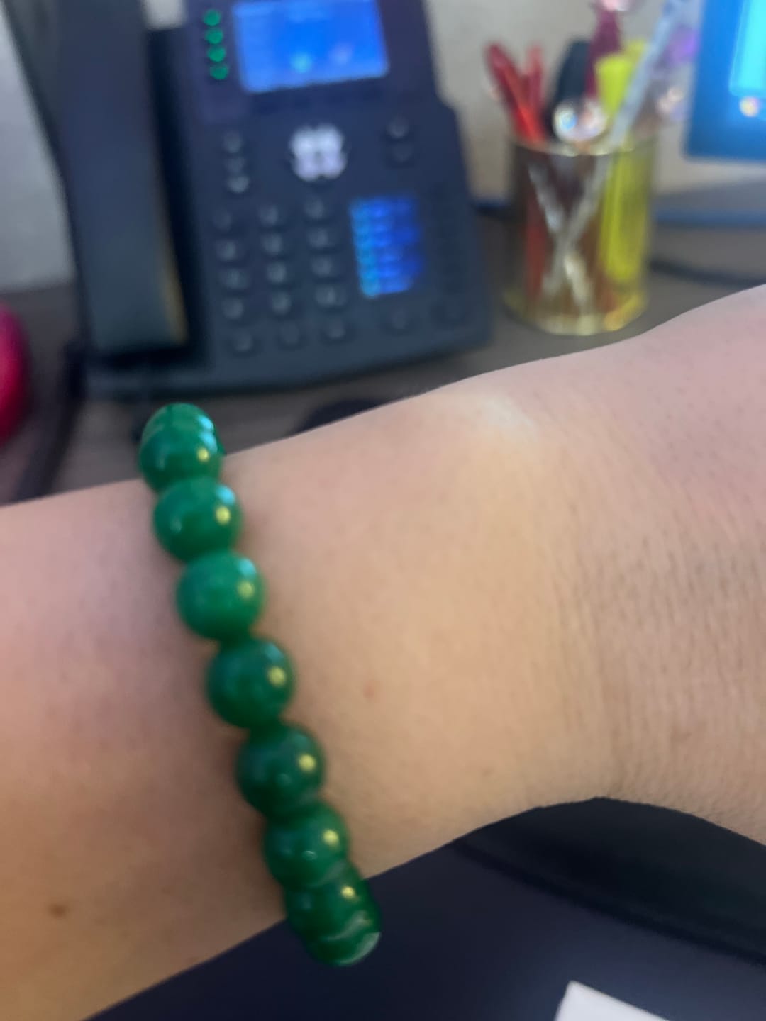 Customer photo review of Green Jade Bracelet