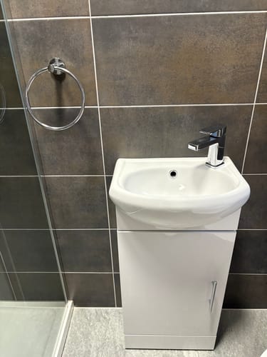 Customer photo review of DesignCo Sanctity Towel Ring - Chrome