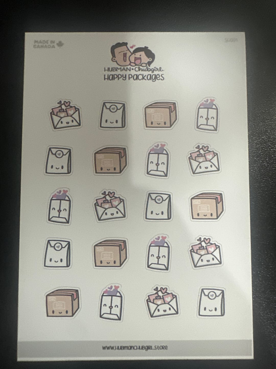 Customer photo review of Happy Packages Planner Stickers