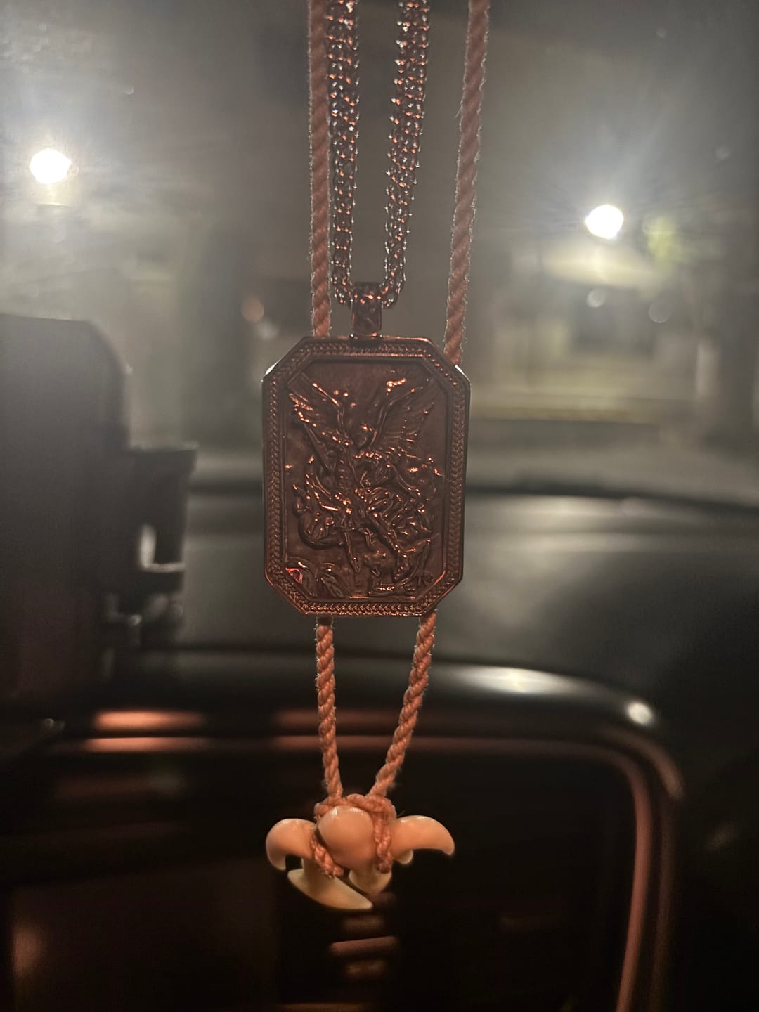 Customer photo review of FREE Today: Classic Style St. Michael the Archangel Protection Stainless Steel Pendant Necklace