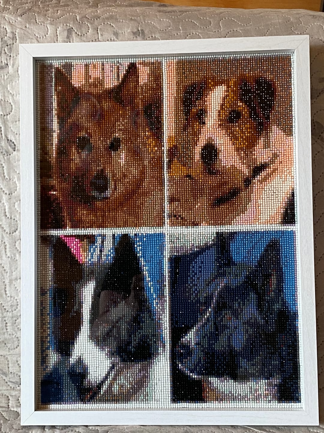 Customer photo review of Diamond Painting -maalaus omasta kuvasta