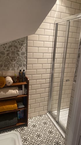 Customer photo review of 900 x 760 Rectangle Stone Shower Tray