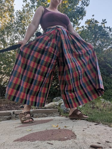 Customer photo review of FRIDA PANTS | LOVEBIRD CHEX
