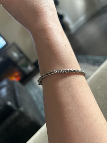 Customer photo review of 4mm Wheat Chain Bracelet