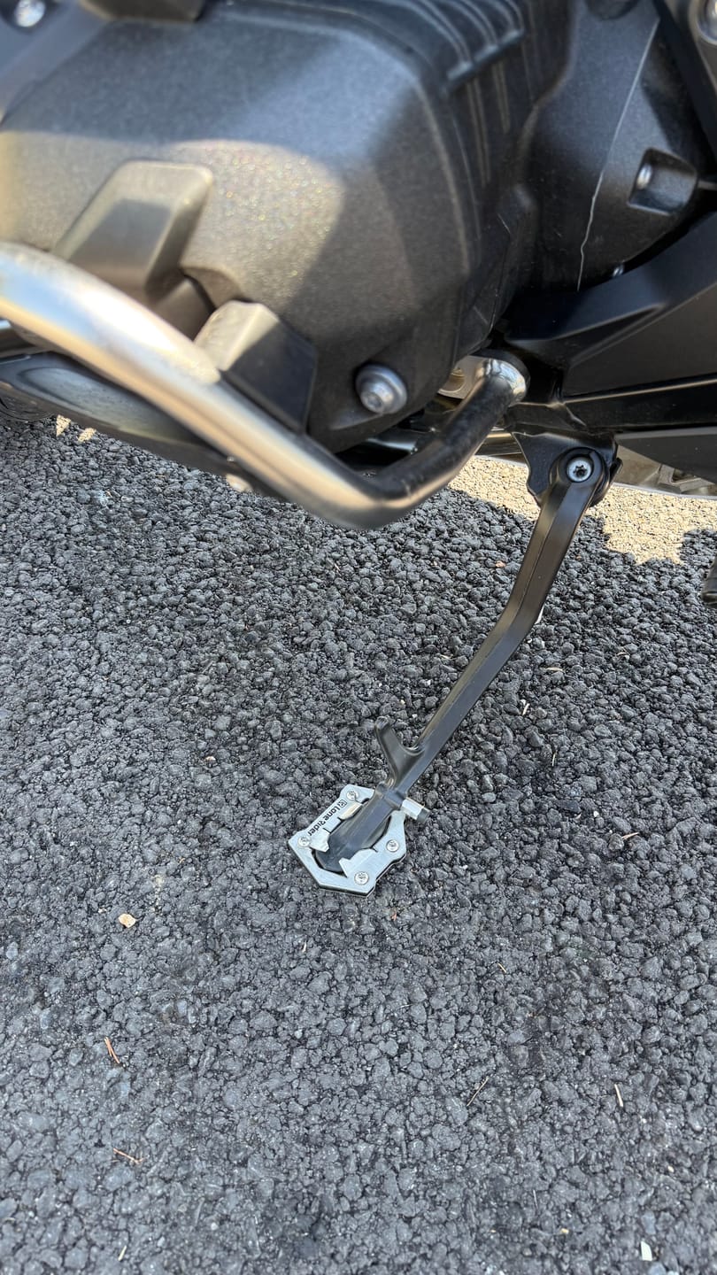 Customer photo review of Side Stand Foot Extension BMW R1300GS