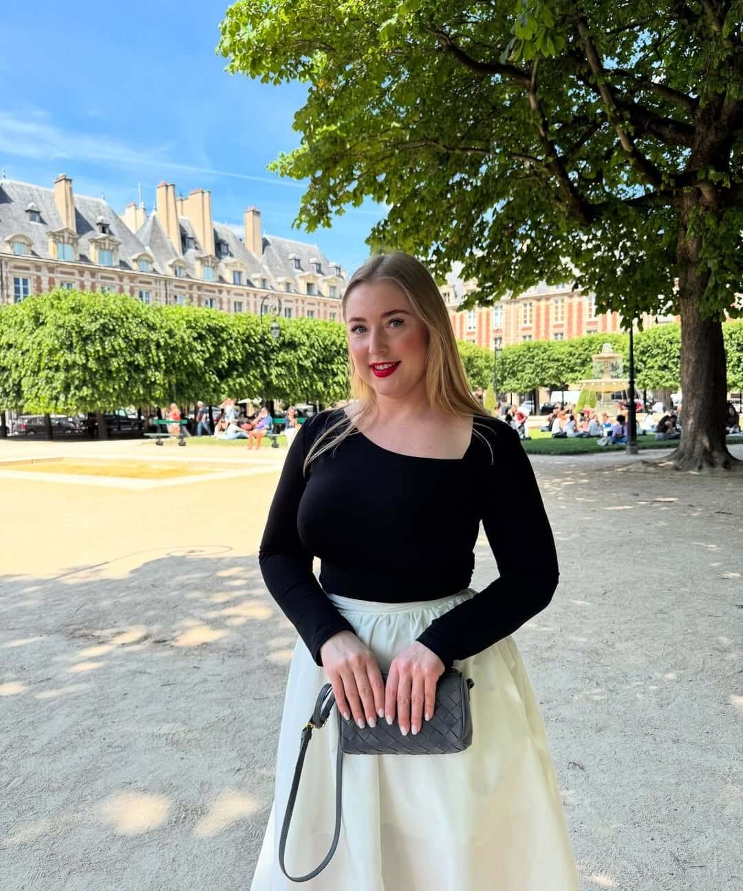Customer photo review of Jessica Woven Suede Bag