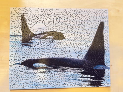 Customer photo review of 3D Wooden Flower Puzzle: Pink Rose