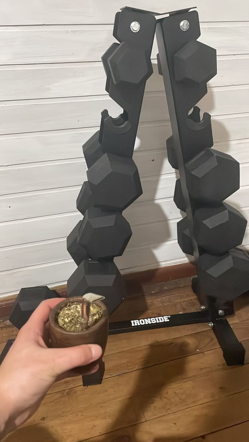 Customer photo review of Rack de Almacenamiento Mancuernas Triangular IRONSIDE