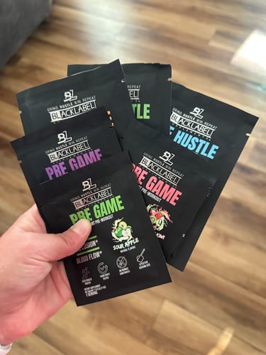 Customer photo review of PRE WORKOUT SAMPLES + SHAKER