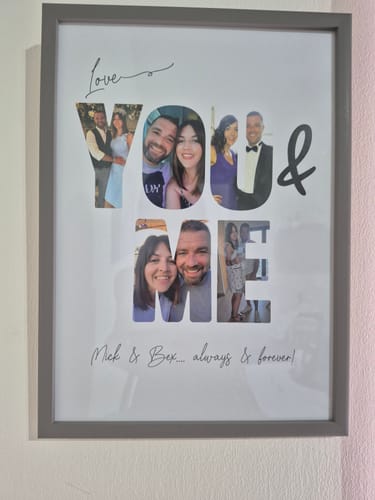 Customer photo review of You & Me - Personalized Poster