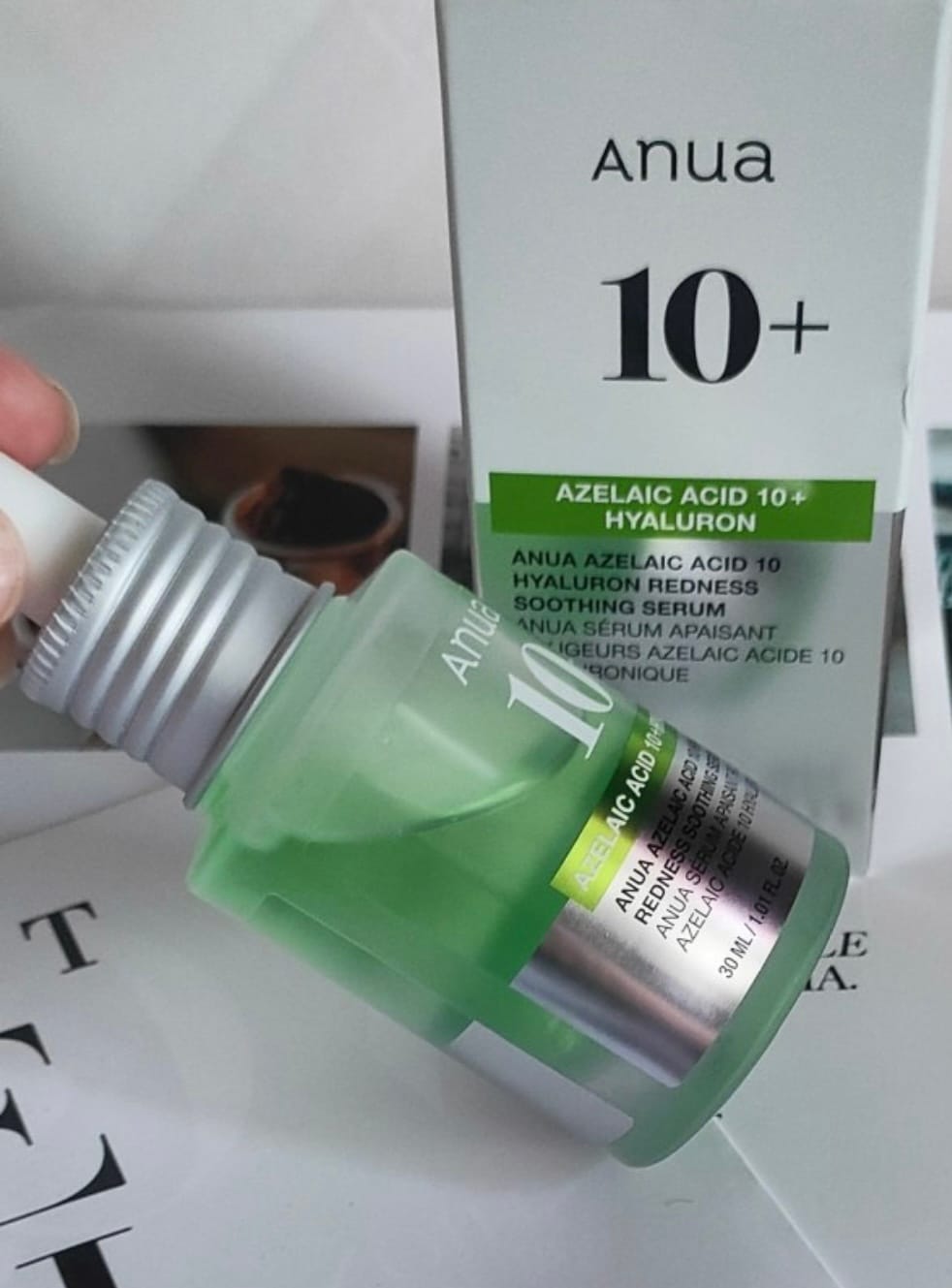 Customer photo review of Serums ar azelaīnskābi Anua Azelaic Acid 10 Hyaluron Redness Soothing Serum