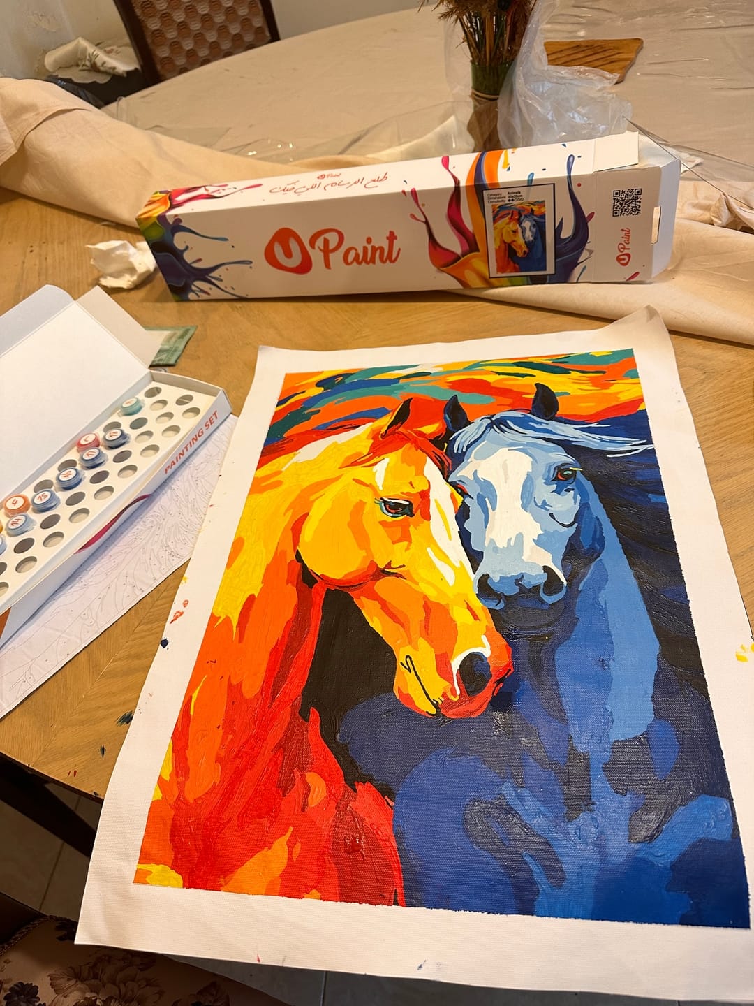 Customer photo review of Horses in Harmony - Paint By Numbers Kit